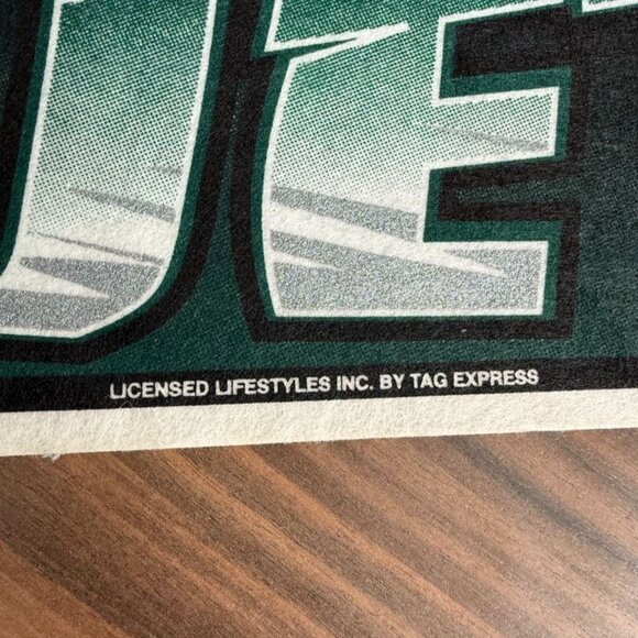 Vintage 1998 New York Jets Felt Pennant NFLP Tag Express 29"x12" - Picture 3 of 13